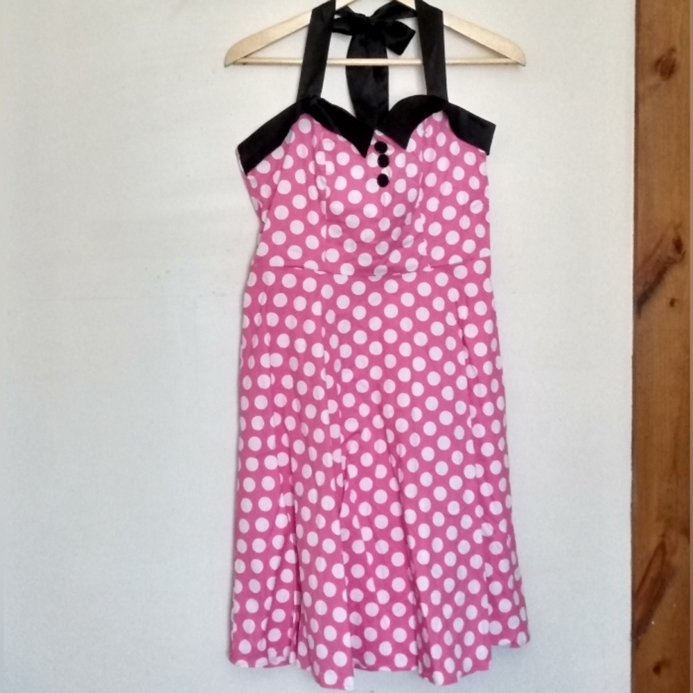 Dressystar Polka Dot Retro Dress Size L